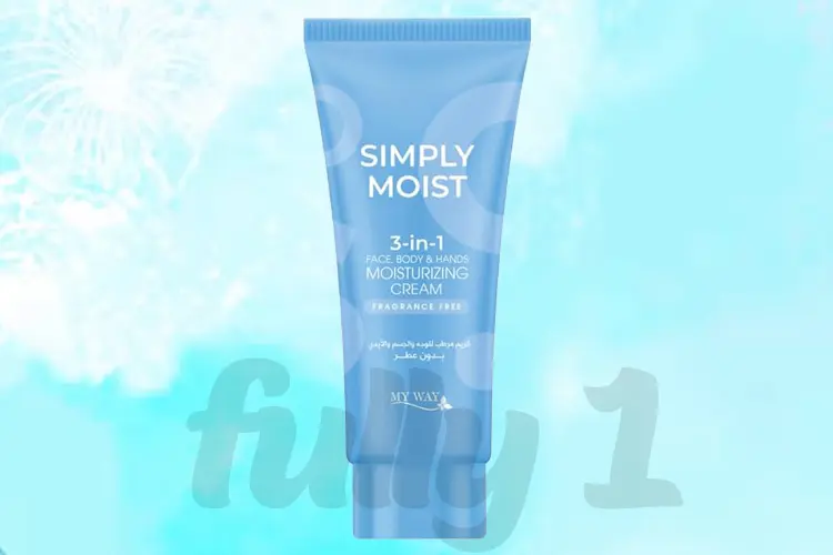 Simply Moist كريم مرطب للوجه والجسم واليدين بدون عطر | ترطيب طبيعي لجميع أنواع البشرة 100 مل