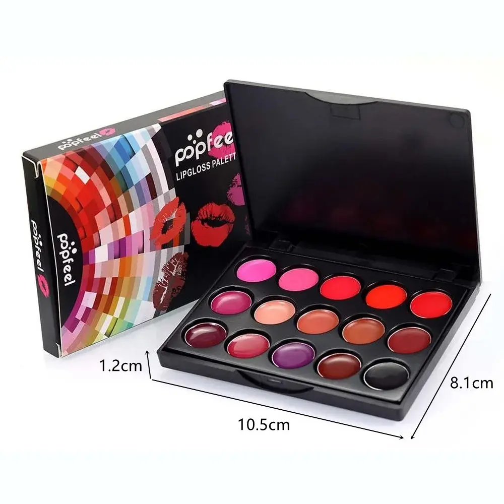 This stunning lip gloss palette features 15 vibrant and versatile shades, perfect for women and girls who love experimenting with their looks. The formula is designed to be moisturizing and long-lasting, ensuring your lips stay hydrated and flawless all day.|US $0.96