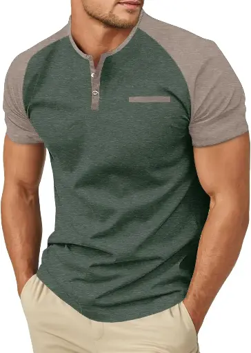 Upgrade your style with Sailwind Men's Cotton Henley Shirts! Crafted with premium cotton for comfort and durability, these short-sleeve shirts feature a classic buttoned Henley neckline and a chest pocket for added charm.| $19.99