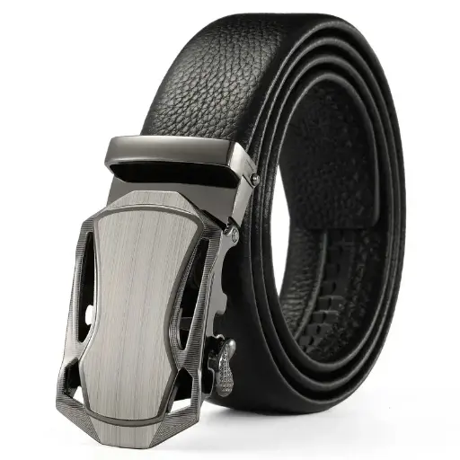Upgrade your style with this luxury men’s belt. Featuring a high-quality leather strap and an automatic metal buckle, this belt is designed for both business and casual wear. Its durable construction and sleek design make it the perfect accessory for any occasion | US $3.43