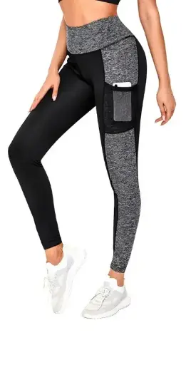 Stretchy pocketed gym leggings for women, ideal for yoga, fitness, and running—available in plus sizes for maximum comfort |US $3.40