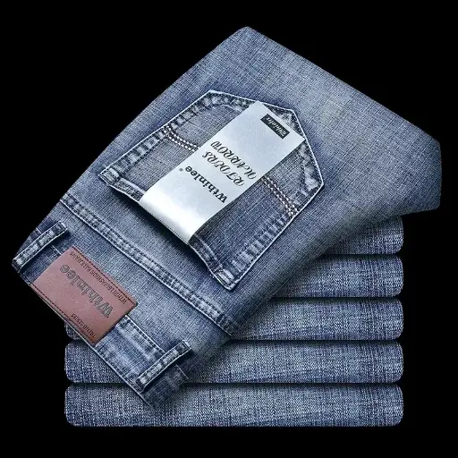 Elevate your style with these 2025 luxury brand slim-fit jeans for men. Made from elastic denim, these casual pants offer comfort and flexibility. Available in a variety of colors, they’re the perfect addition to your spring wardrobe | US $5.83