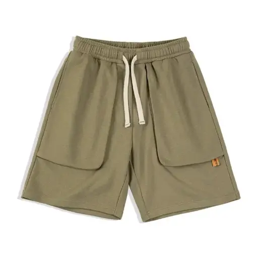 These heavyweight knit shorts for men are perfect for summer. Designed with a solid color, they feature a straight, loose fit and large pockets for convenience  | US $22.28