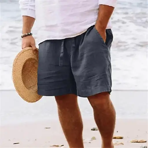 Stay cool and comfortable with these new summer men’s linen shorts. Featuring a solid color design, these lightweight, breathable gym and beach shorts are made from soft cotton | US $4.55