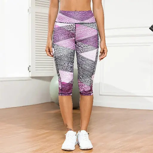 Elevate your workout look with these women's yoga pants. Designed for running, fitness, and sports activities, these pants provide comfortable support and add a touch of style to your activewear collection | US $9.13