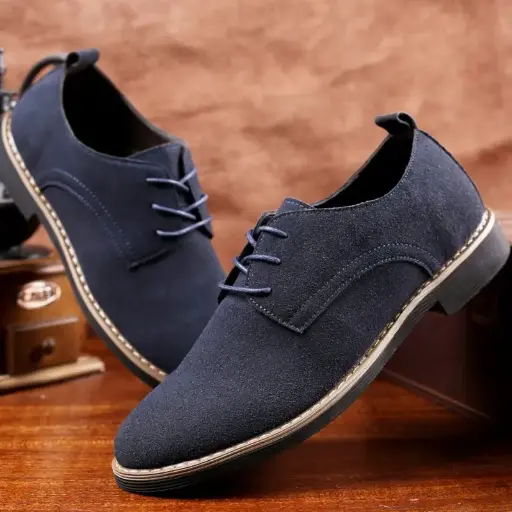 Step into elegance with these luxury men’s Oxford shoes. Crafted from high-quality suede leather, these lace-up shoes combine sophistication and comfort | US $6.38