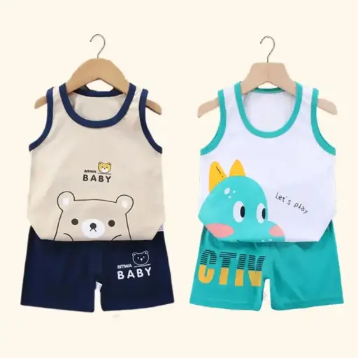 2PCS Children’s Clothing Set, including a vest and shorts. Made from soft cotton, this summer outfit is perfect for boys and girls. Sleeveless T-shirts and comfortable shorts make it ideal for kids and babies.

 | US $2.77